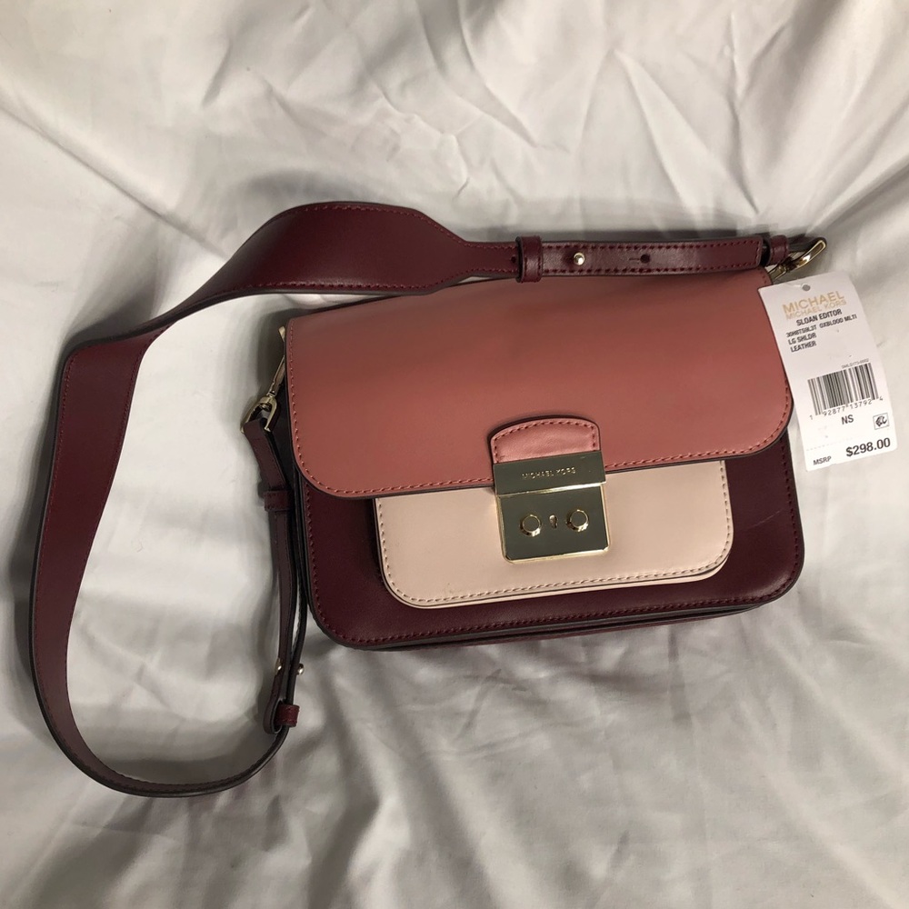 Michael Kors Sloan Tri-Color Leather Shoulder Bag